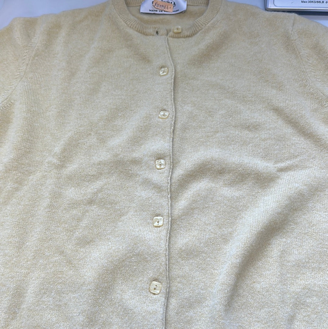 vintage yellow cashmere cardigan