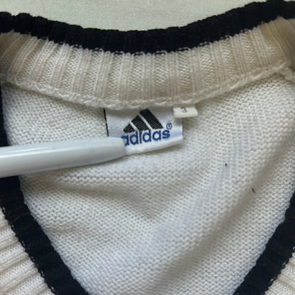 adidas vintage white knit jumper