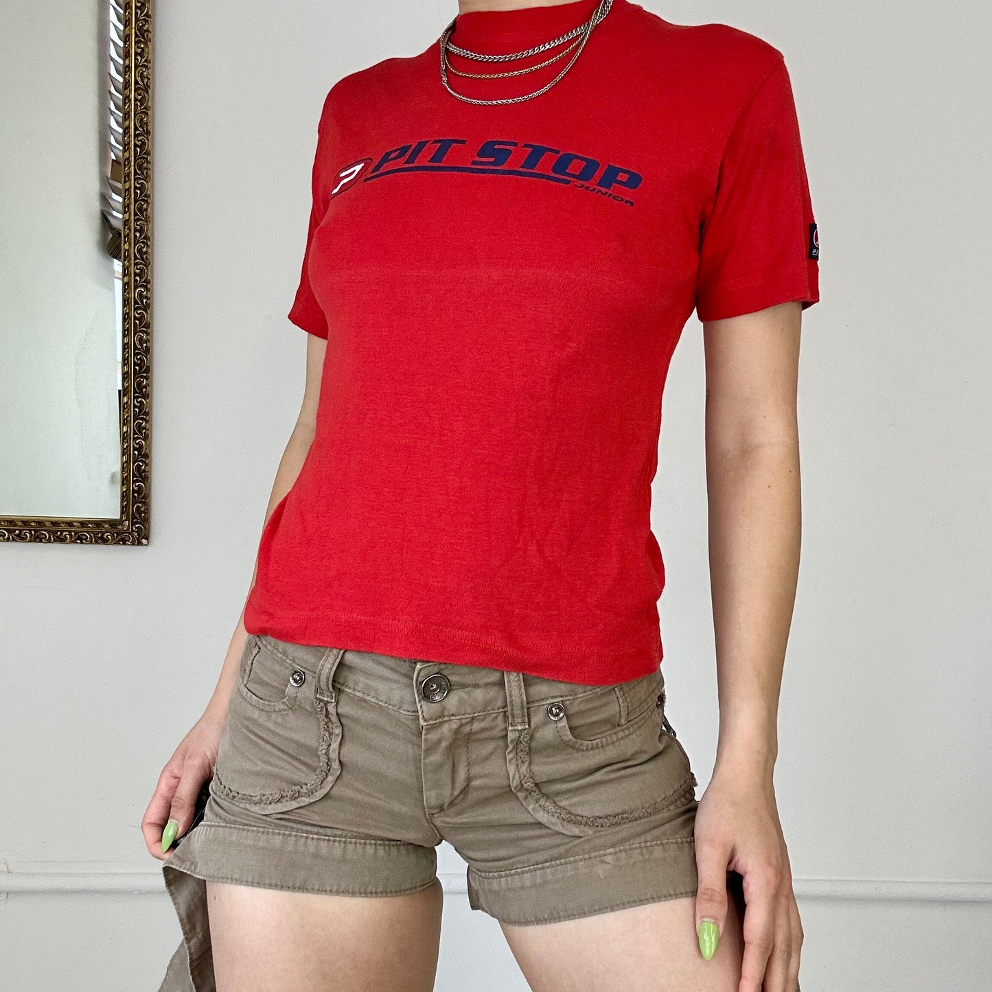 pit stop red tshirt