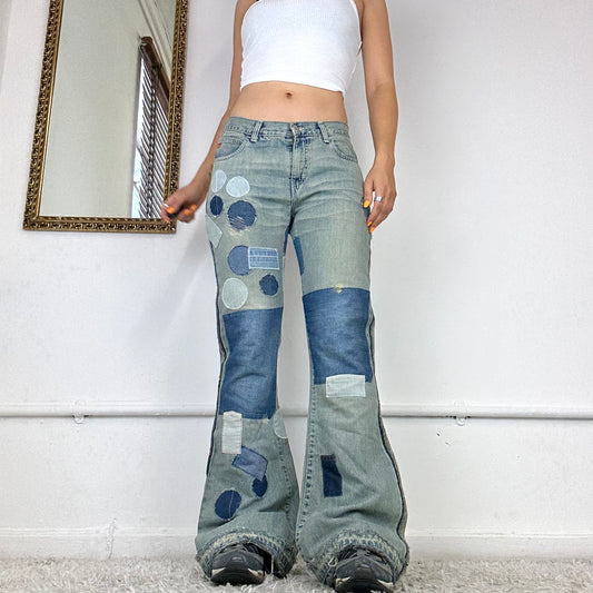 vintage miss sixty patchwork jeans