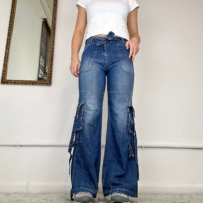 00's wide leg cargo jeans