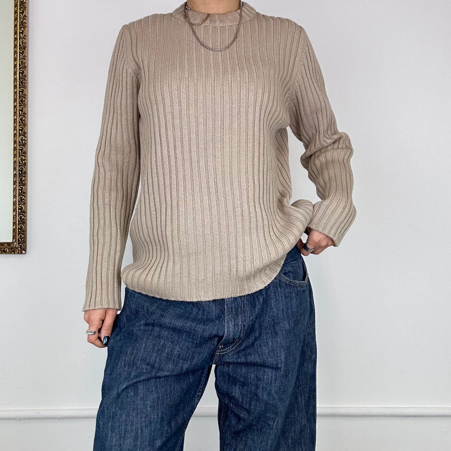 ribbed knitted jumper by sisley