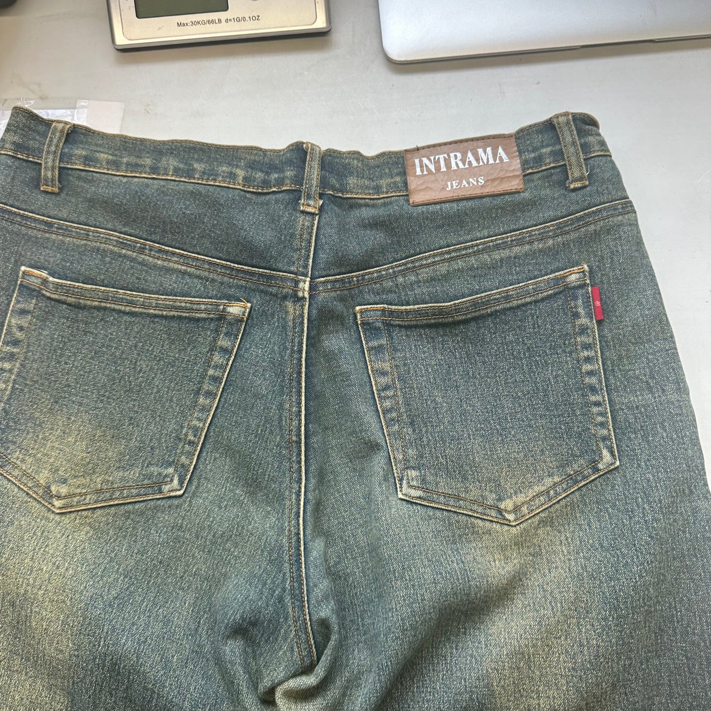 2000's two toned flared jeans