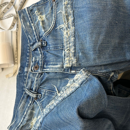 wide leg distressed diesel jeans