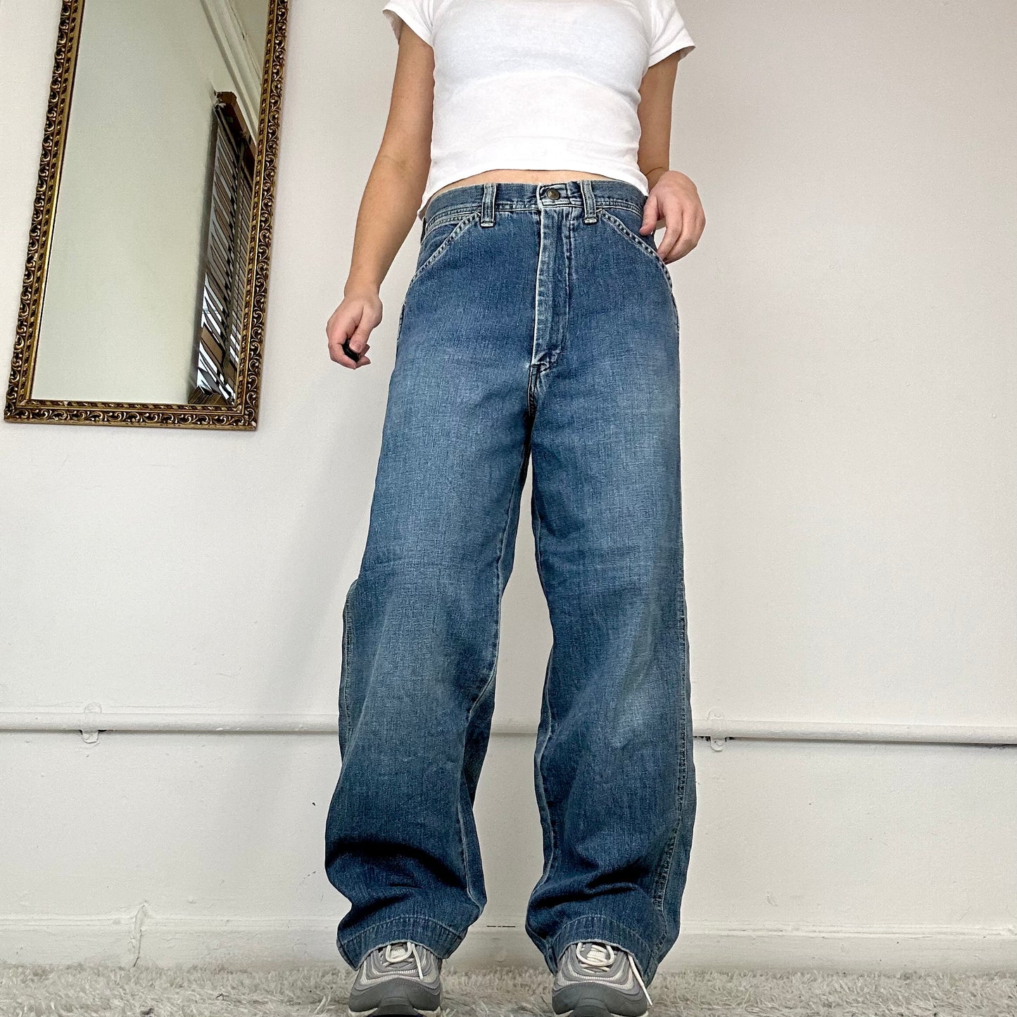 wide leg cargo jeans