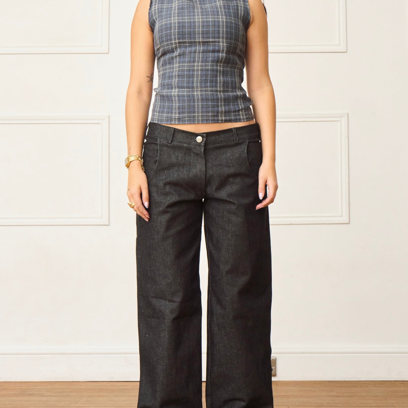 circle jean - dark grey denim