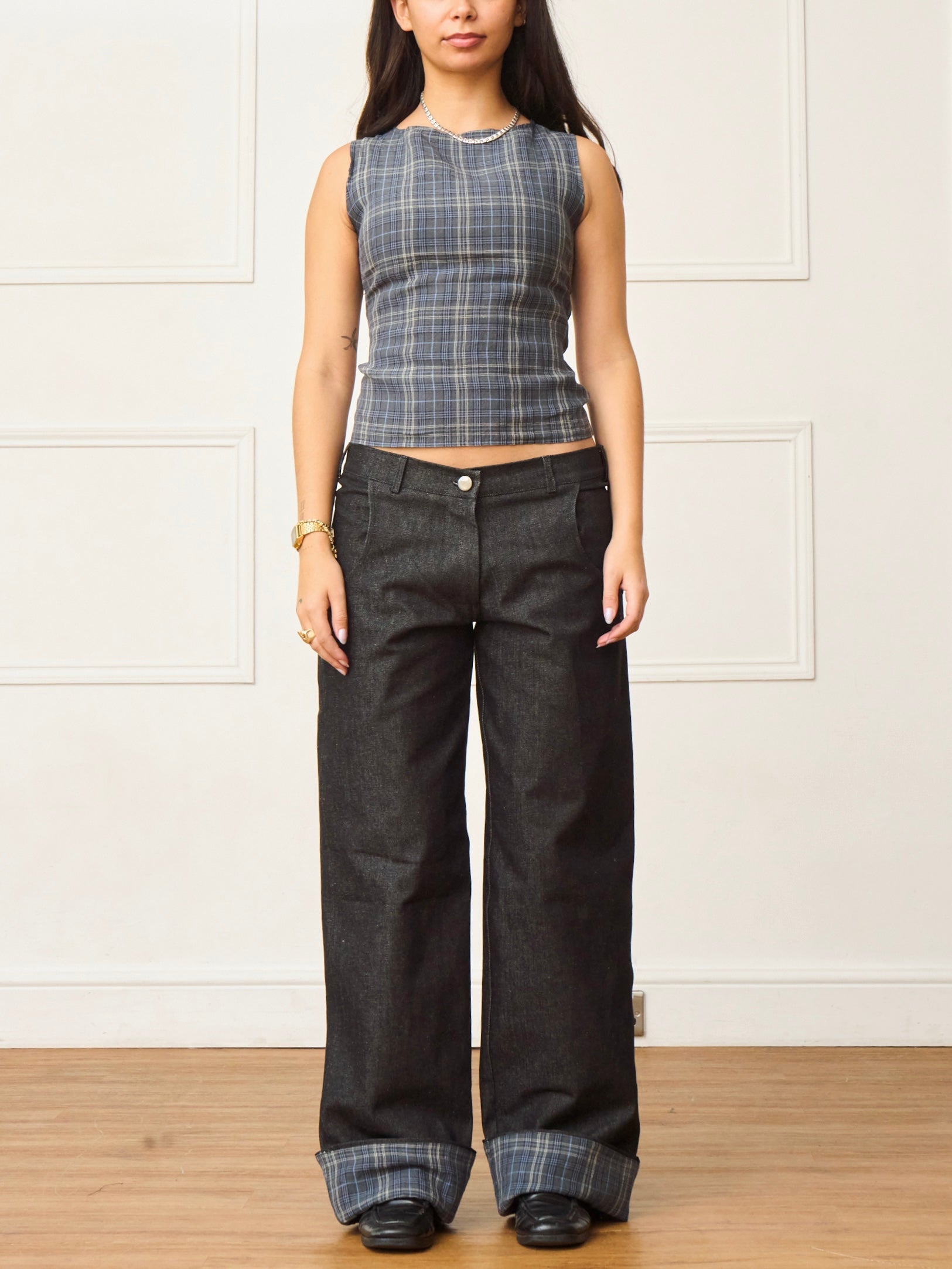 circle jean - dark grey denim