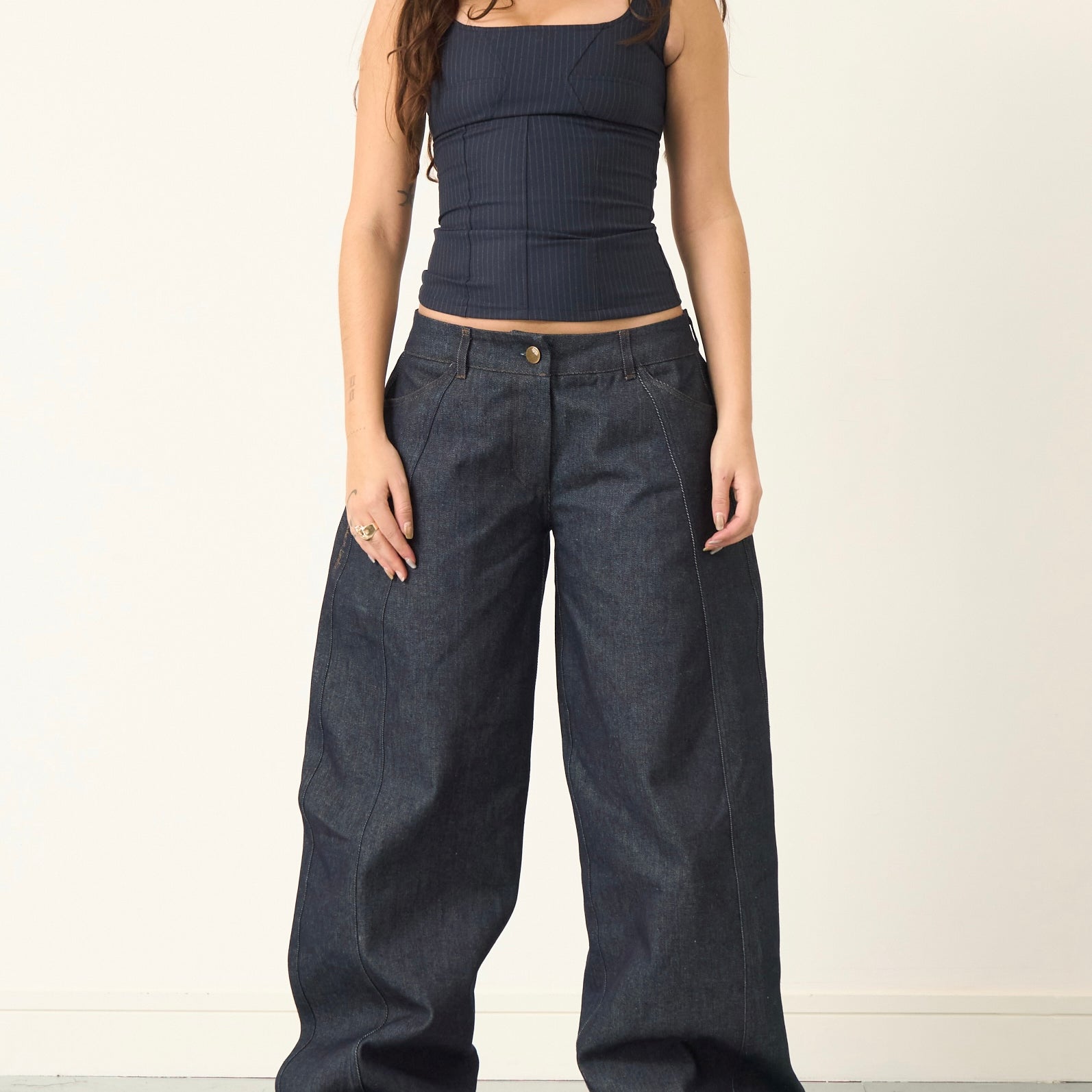 balloon jean - navy denim