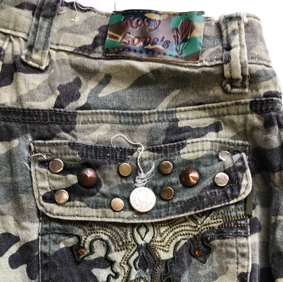 00’s vintage camo cargo