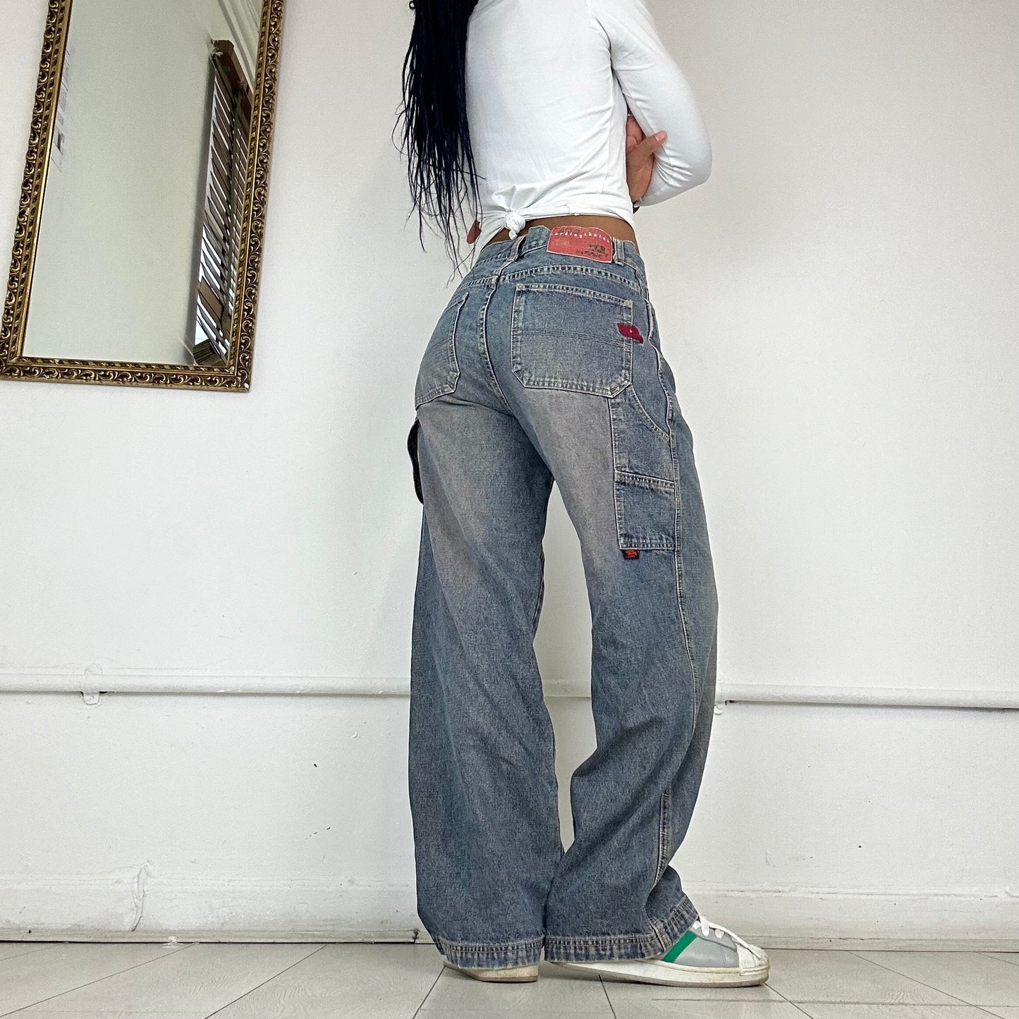 vintage wide leg jeans by hawk