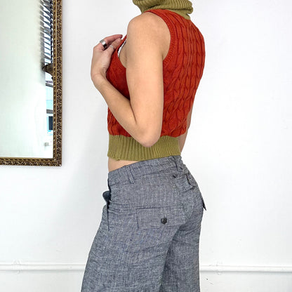 2000's sleeveless roll neck jumper