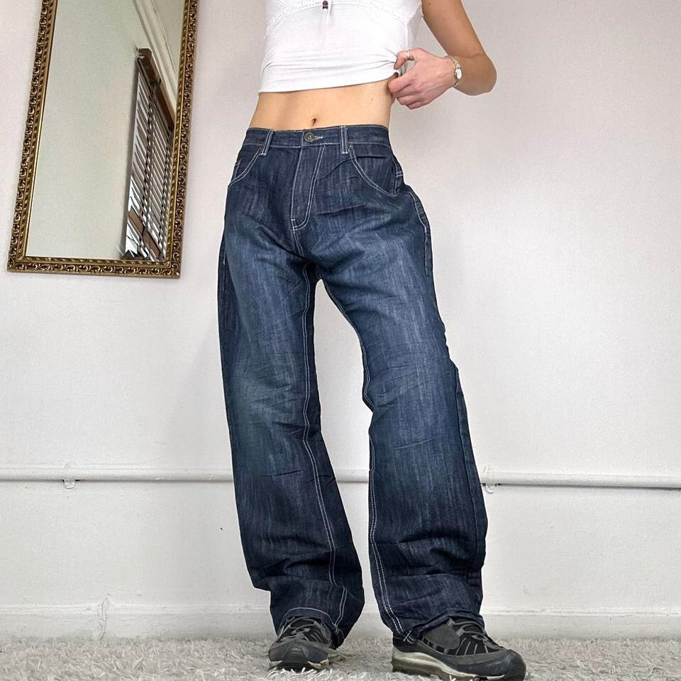 wide leg 00s jeans