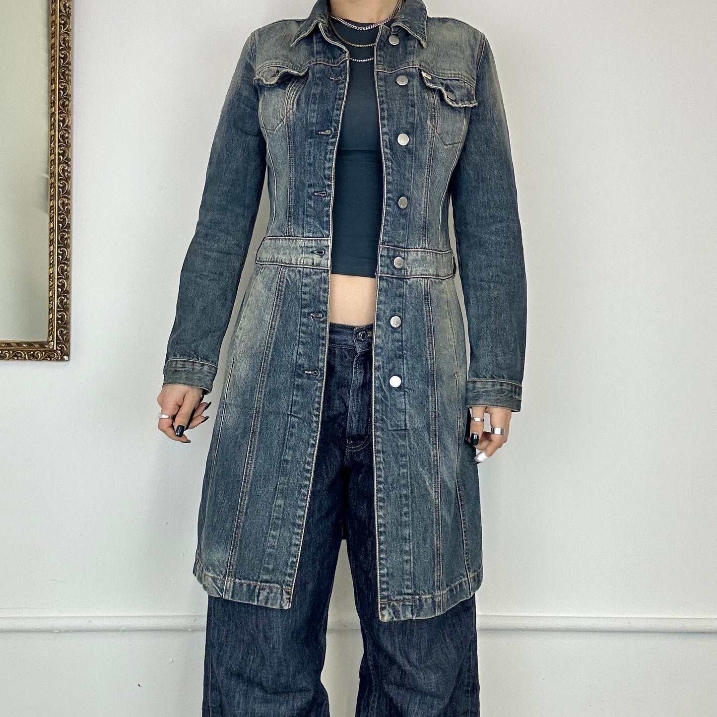 miss sixty long denim jacket