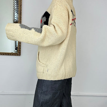 2000’s zip-up knitted jumper by Guru