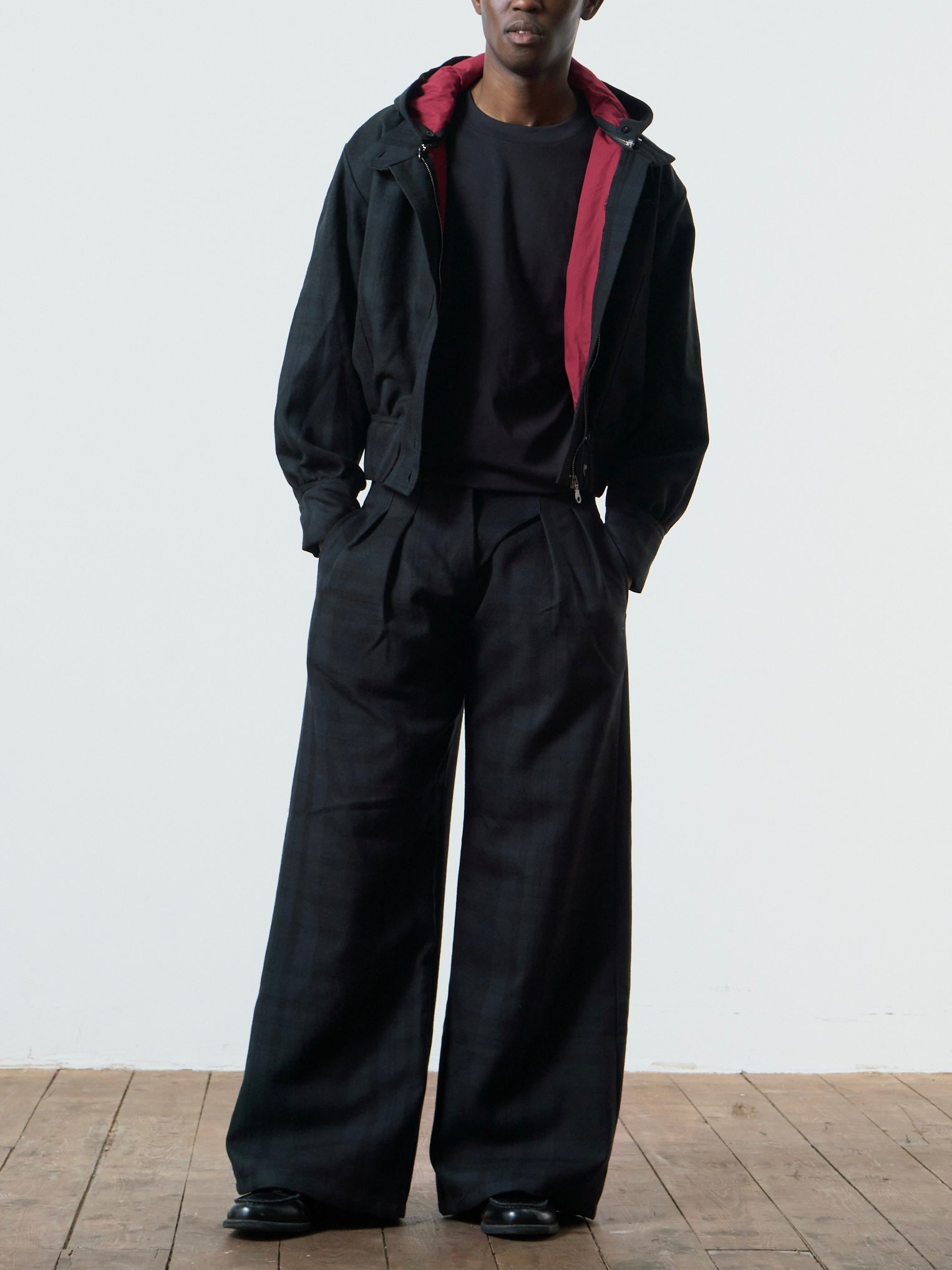 slouch jacket - black wool