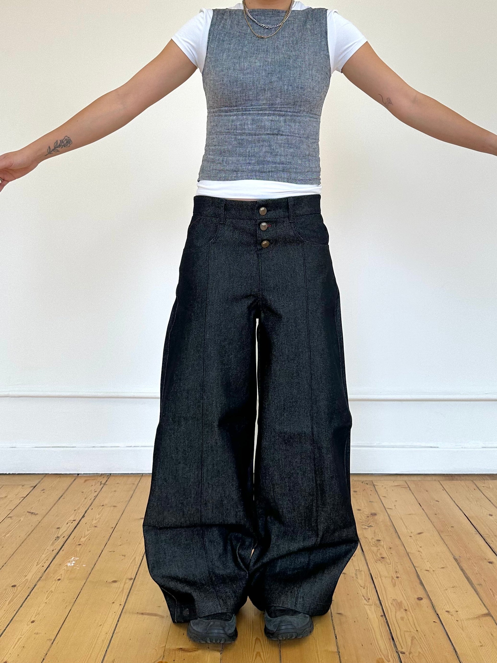 skater jean - dark grey denim