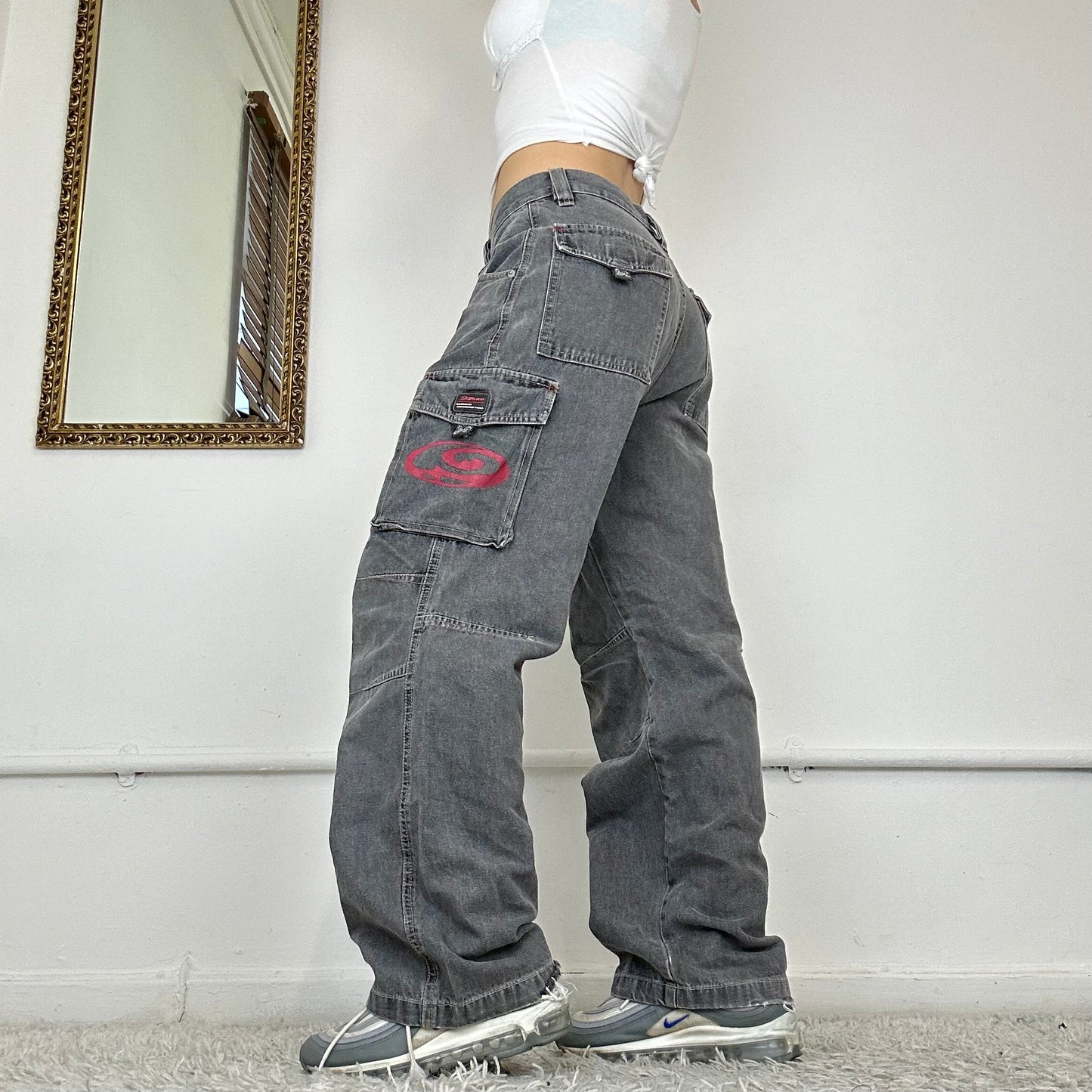 wide leg cargo jeans