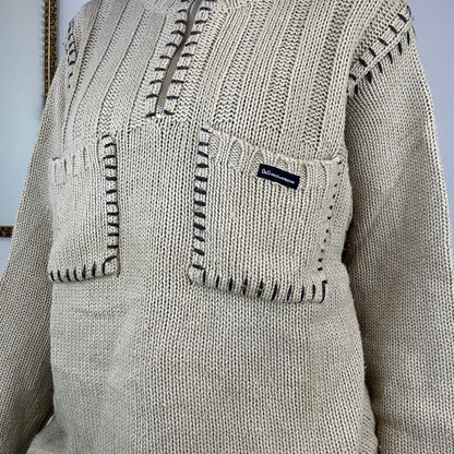 vintage dolce & gabbana knitted quarter zip jumper