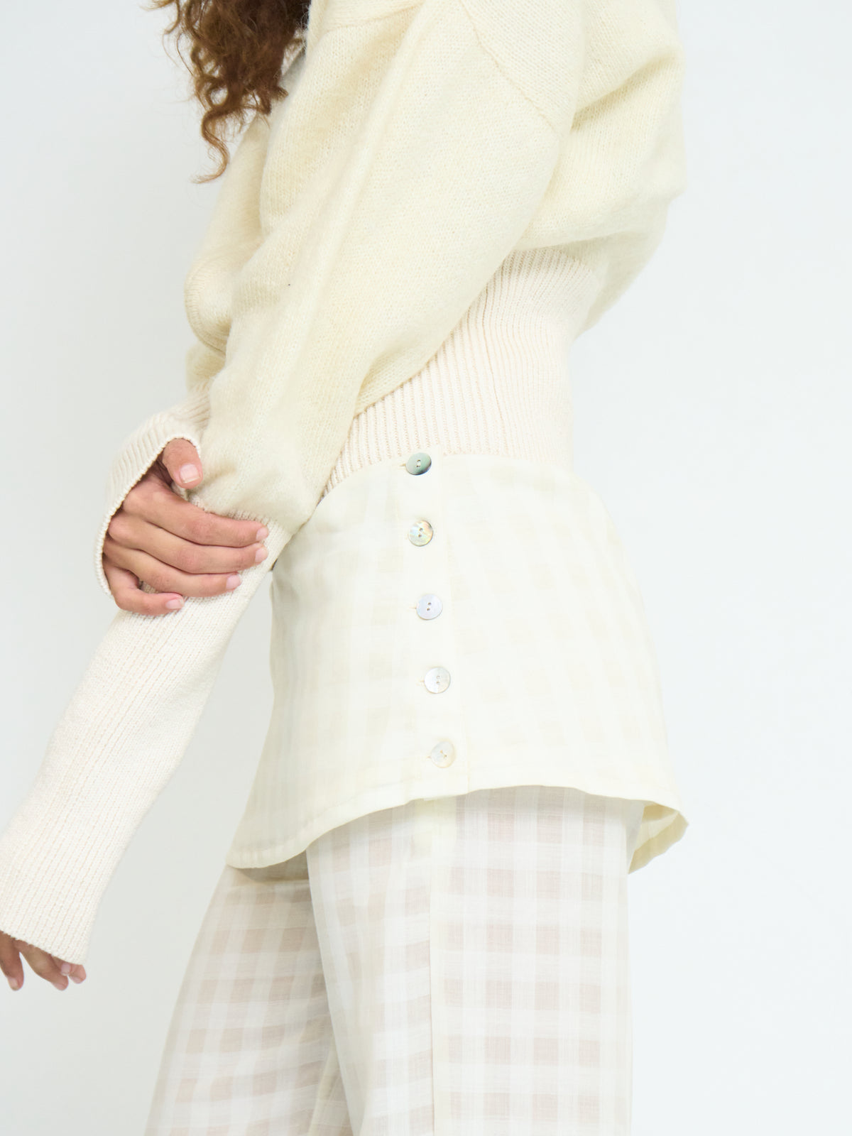 shay trouser - ivory wool