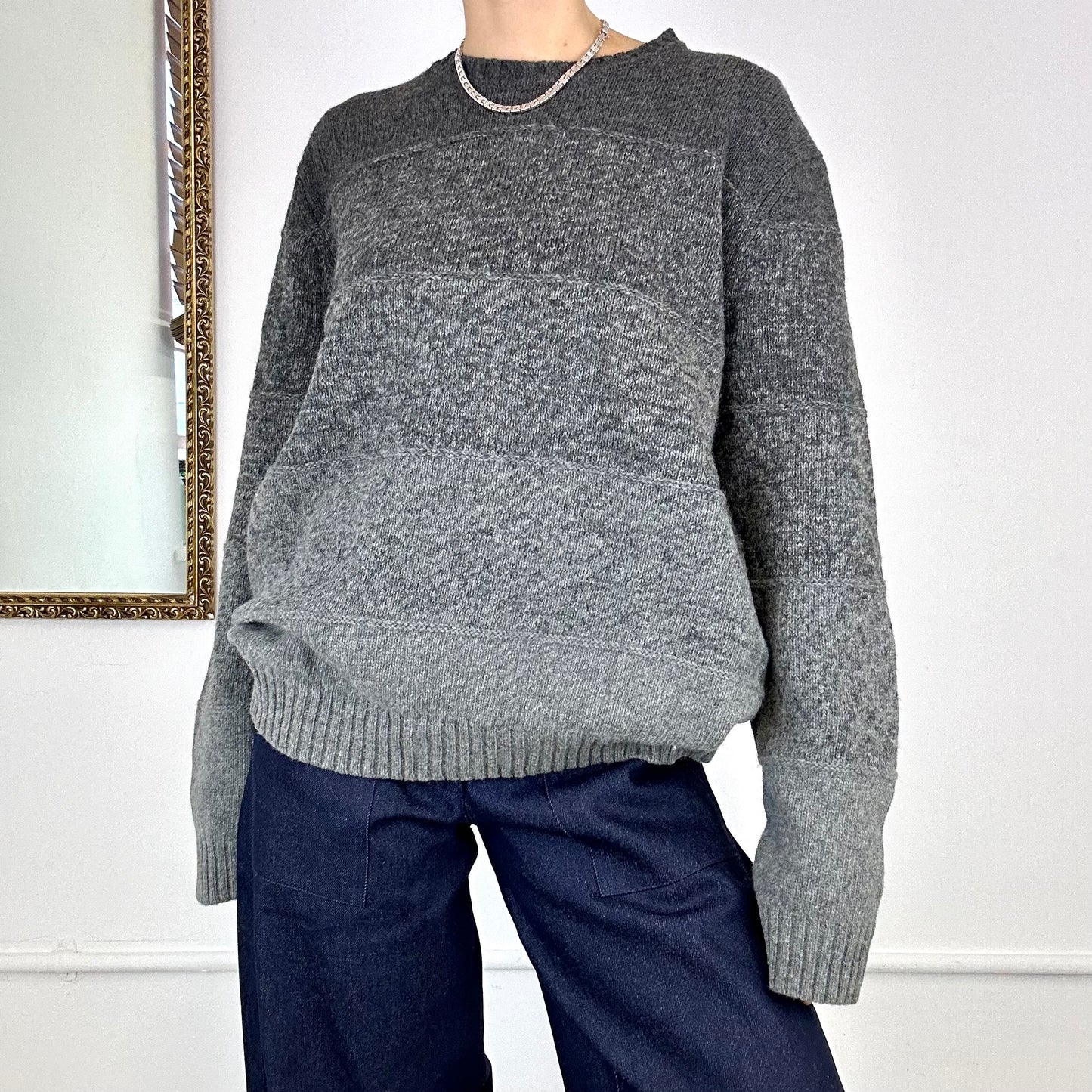 grey wool jumper