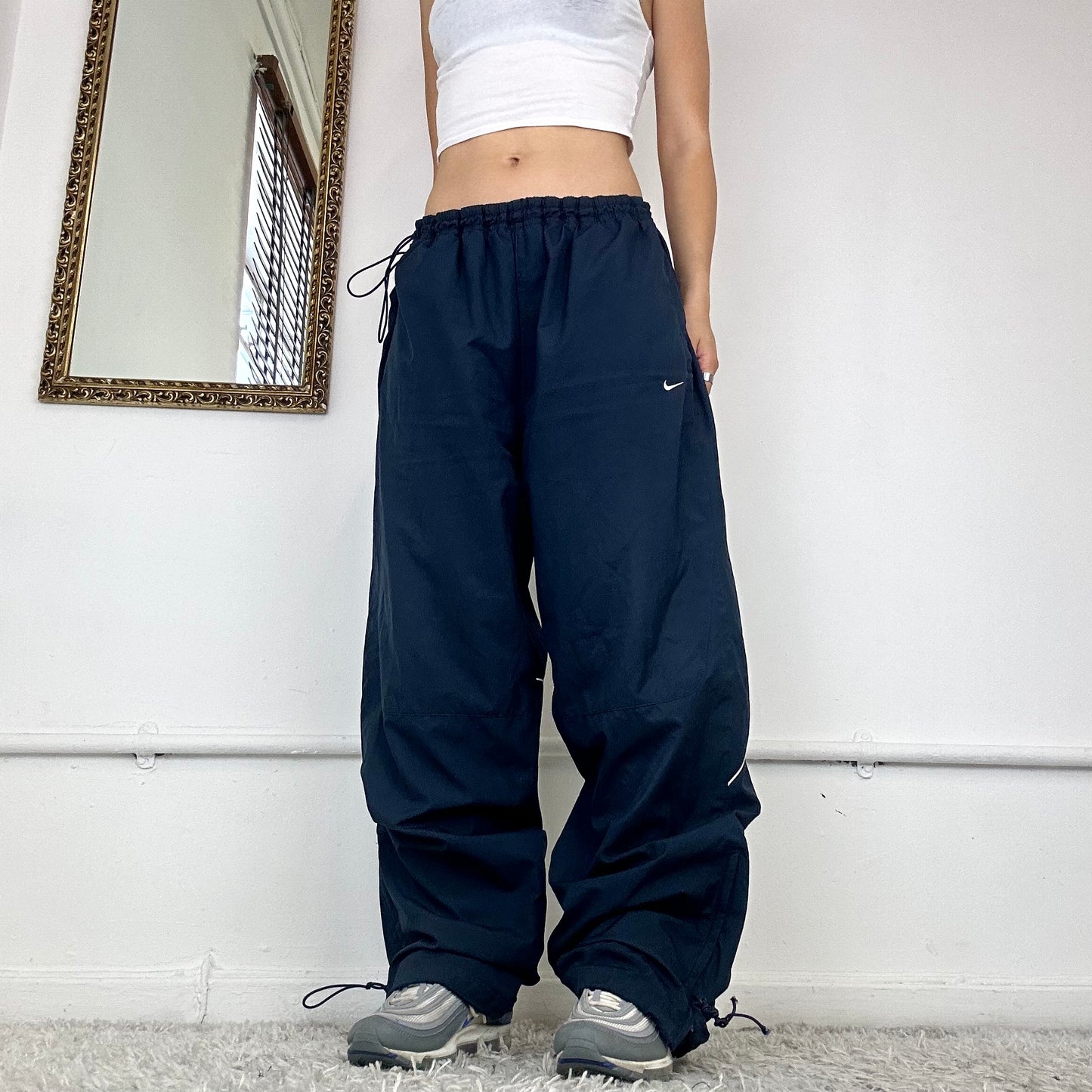 vintage nike toggle waist trousers