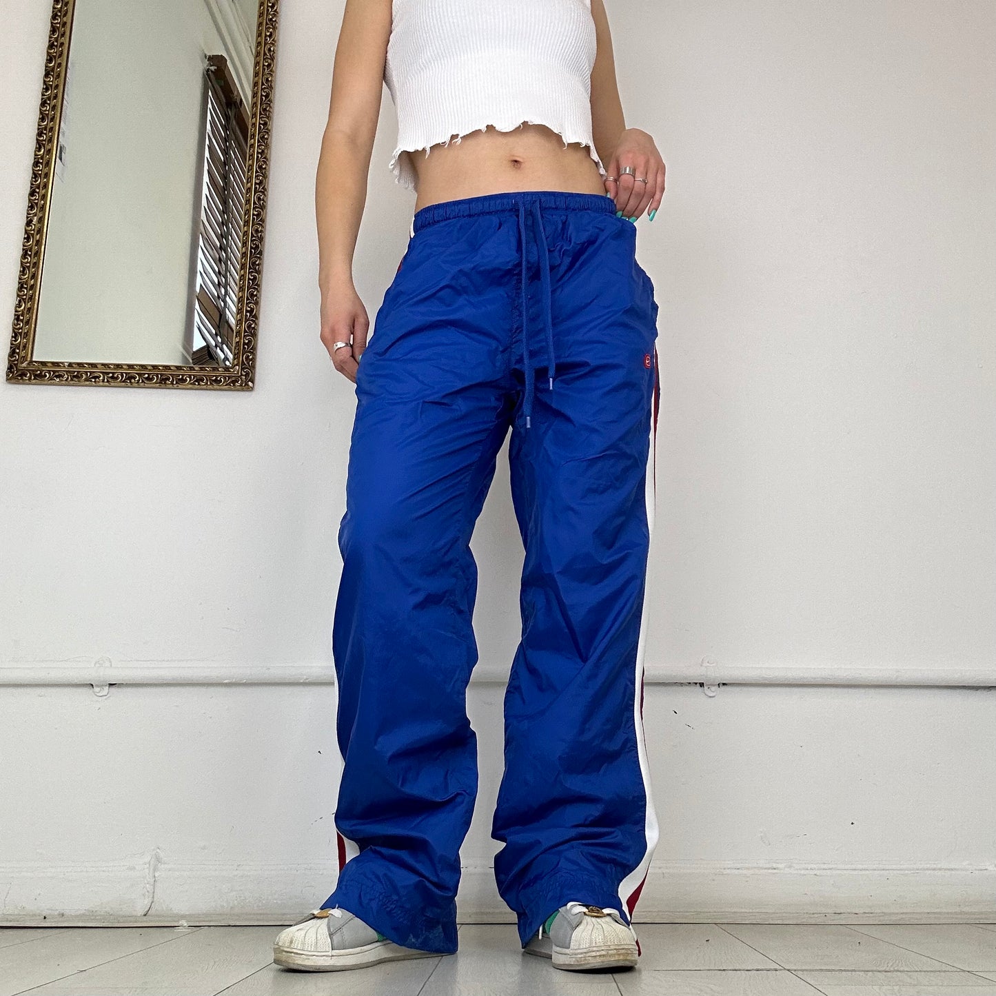 blue vintage nike joggers