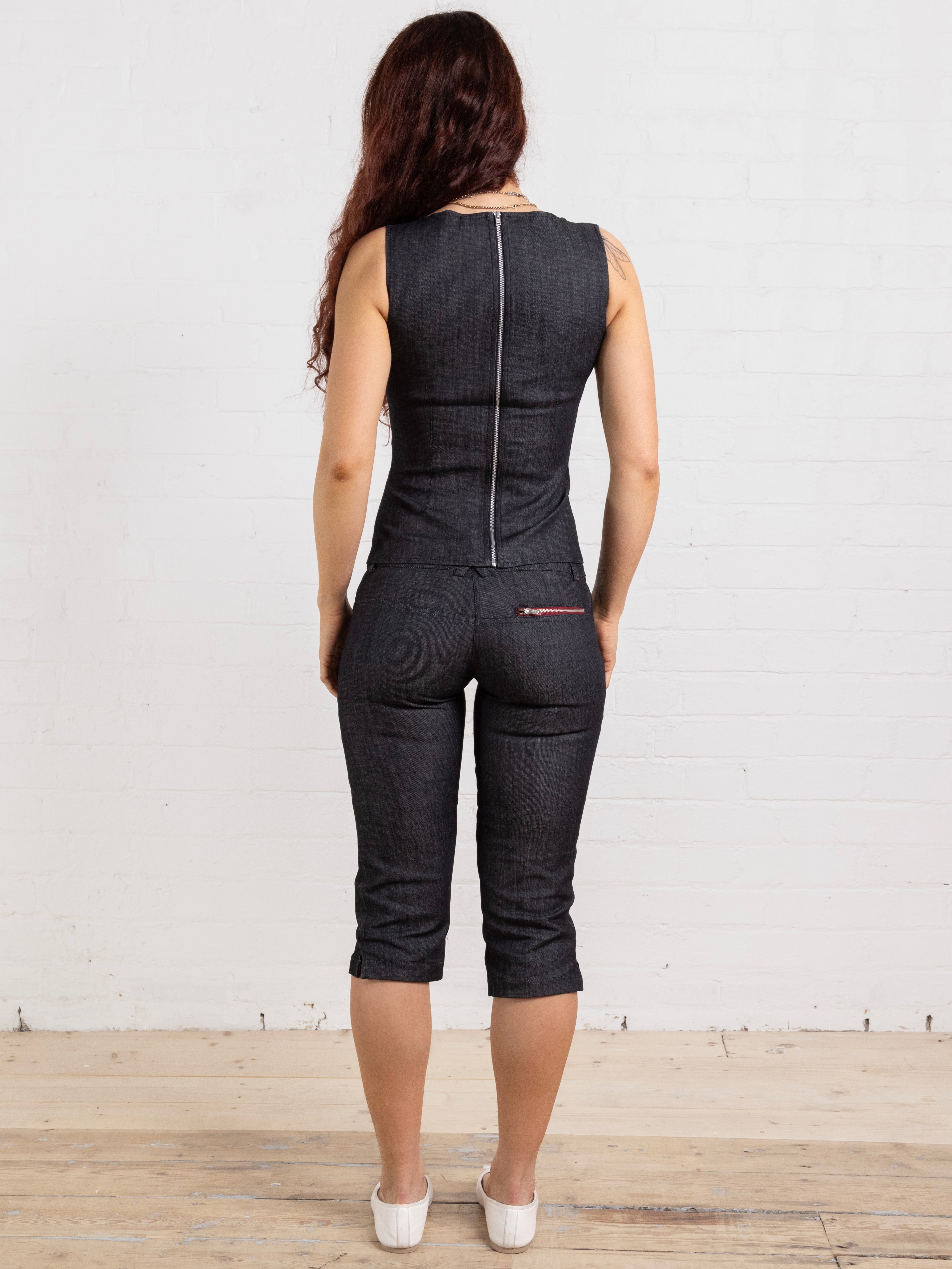 morgan capri - dark grey denim