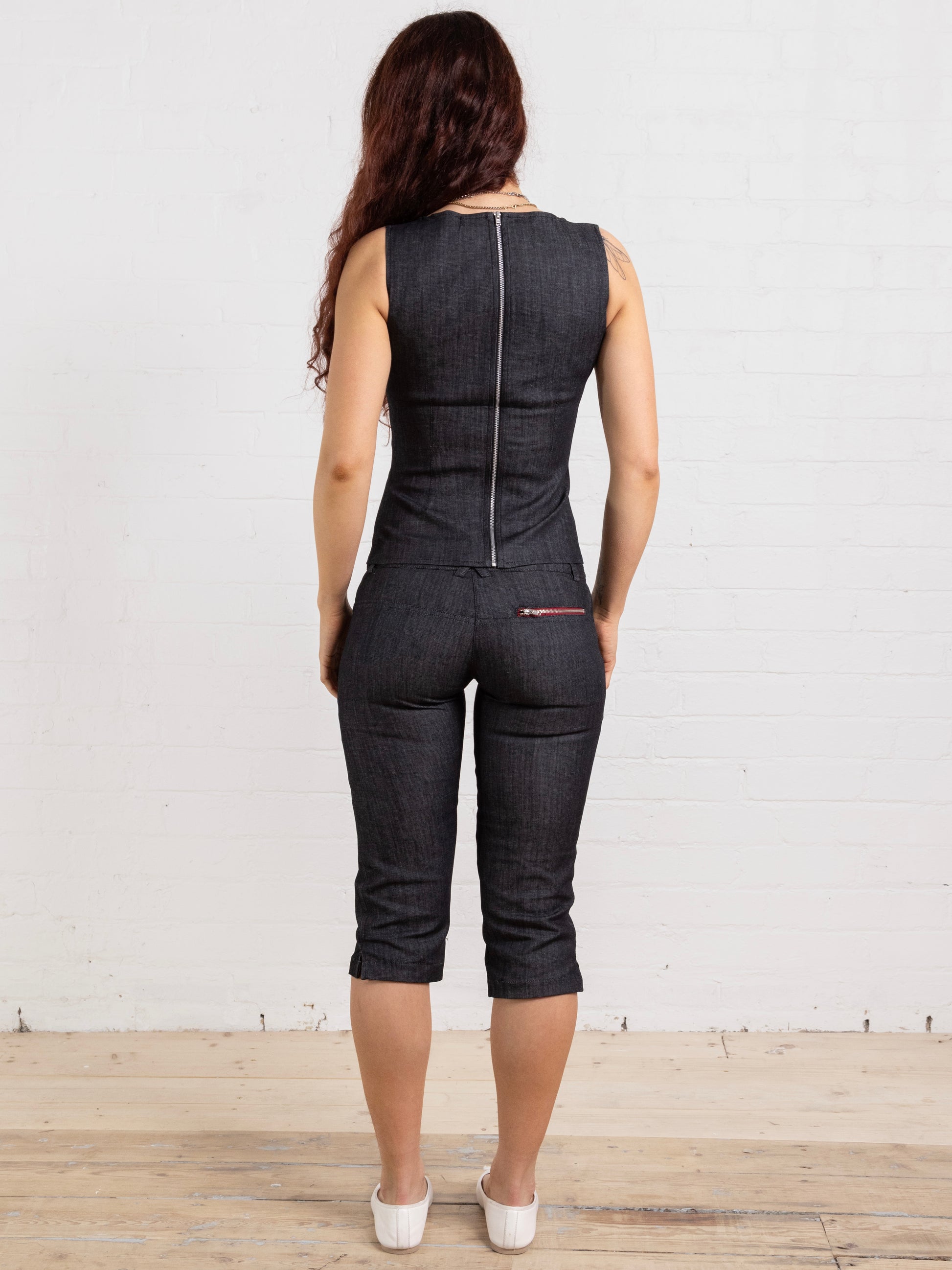 morgan capri - dark grey denim