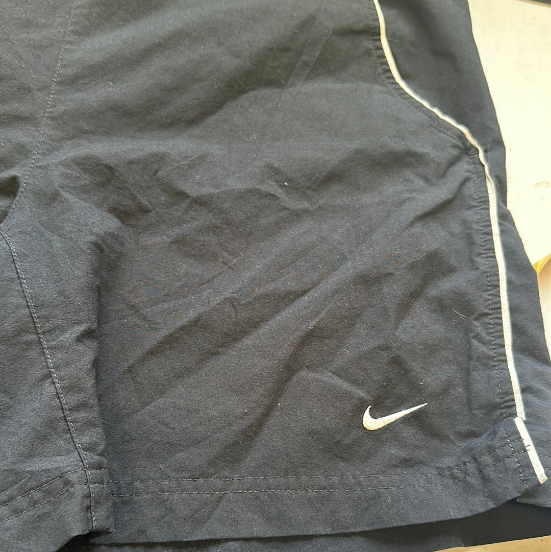 black nike track shorts