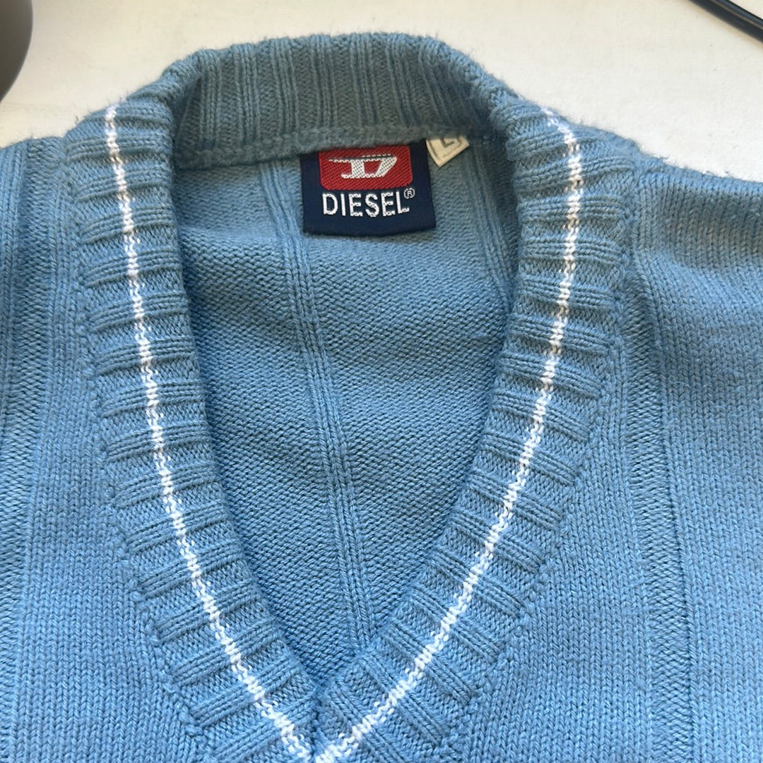 vintage blue diesel knitted jumper