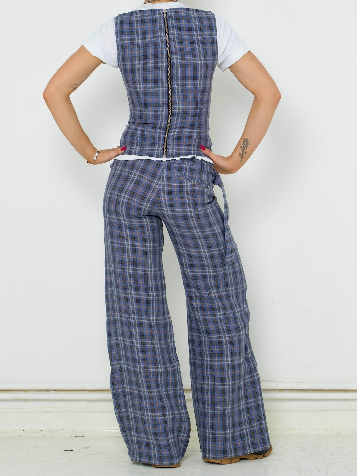 Römerhose - Leinen in Kieselsteinoptik