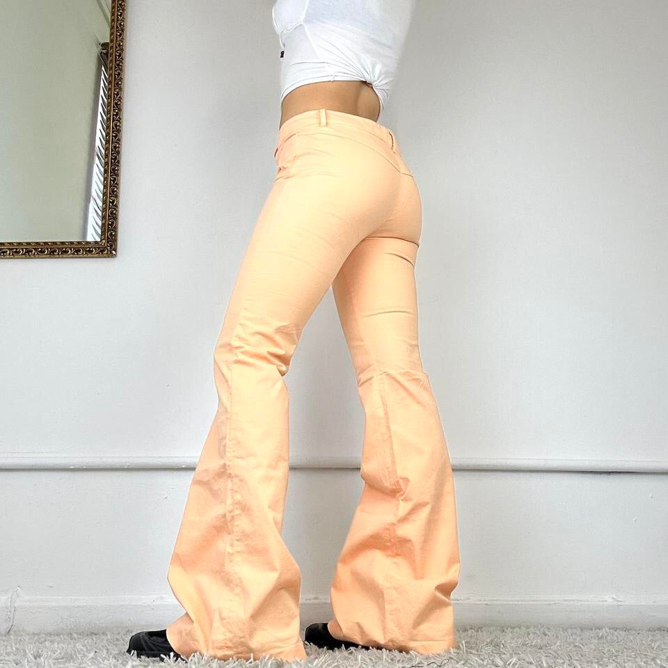 00s wide leg orange trousers