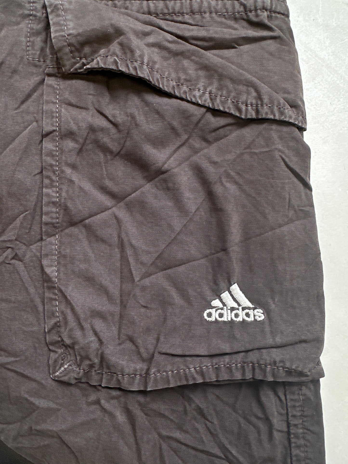 brown cargo adidas shorts