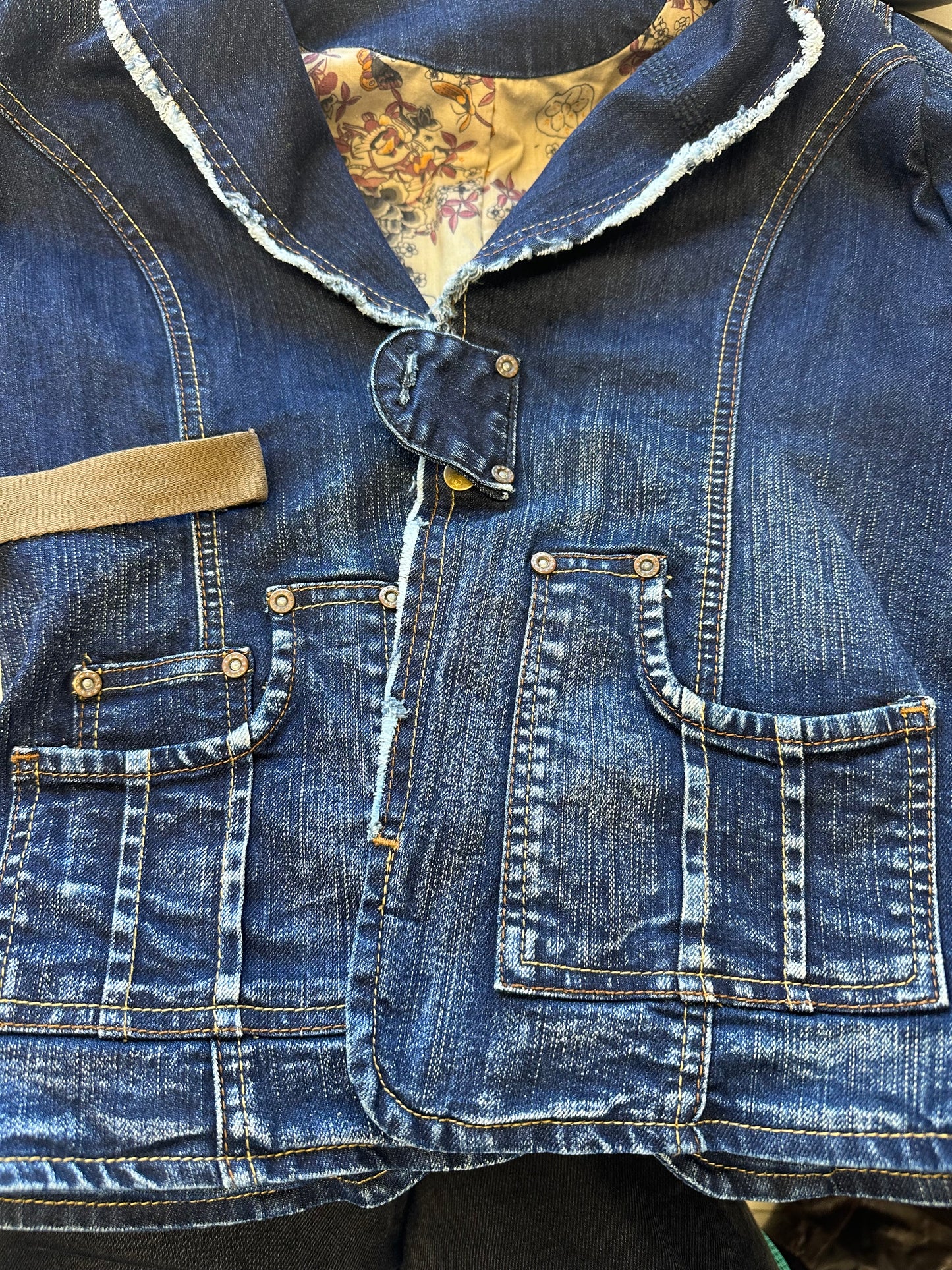 2000's flared denim jacket