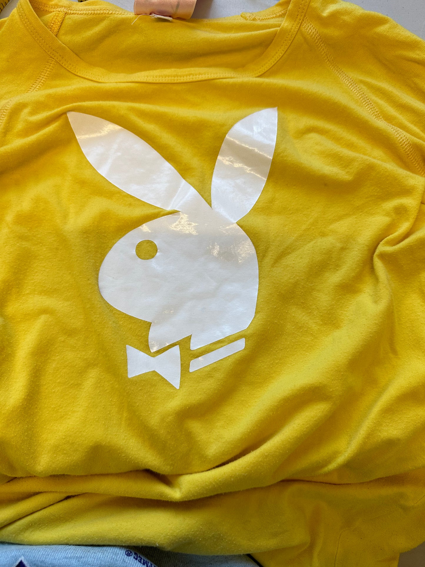 yellow playboy long sleeve top