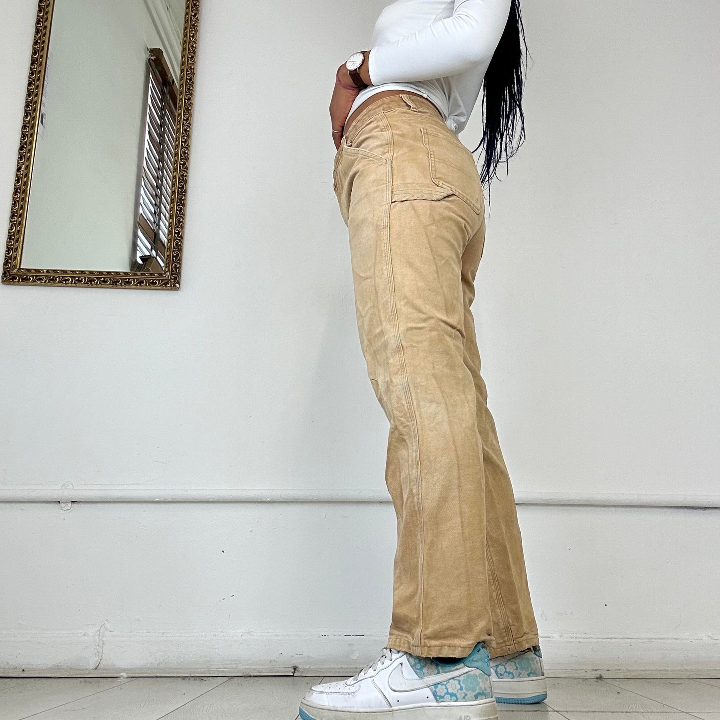 carhartt beige cargo trousers