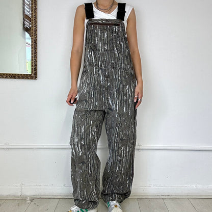 camo print dungarees