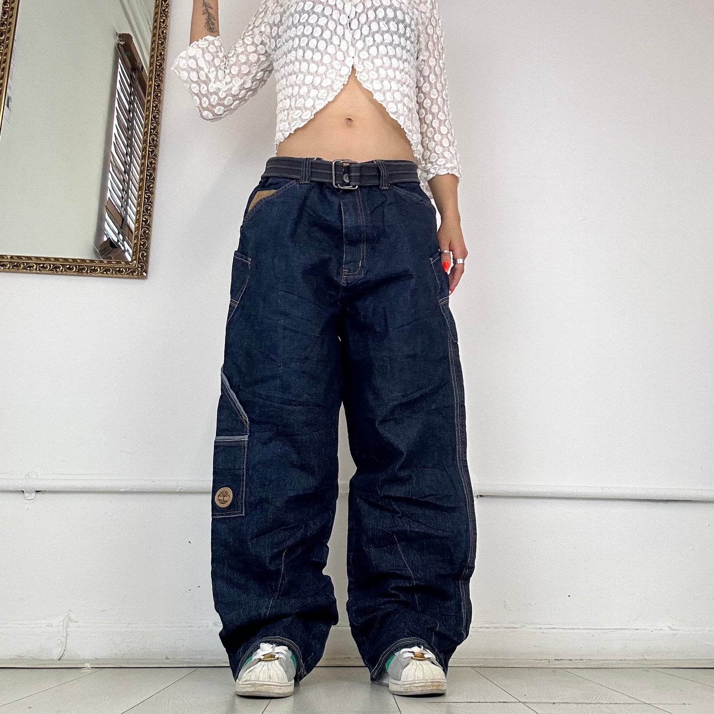 wide leg timberland jeans