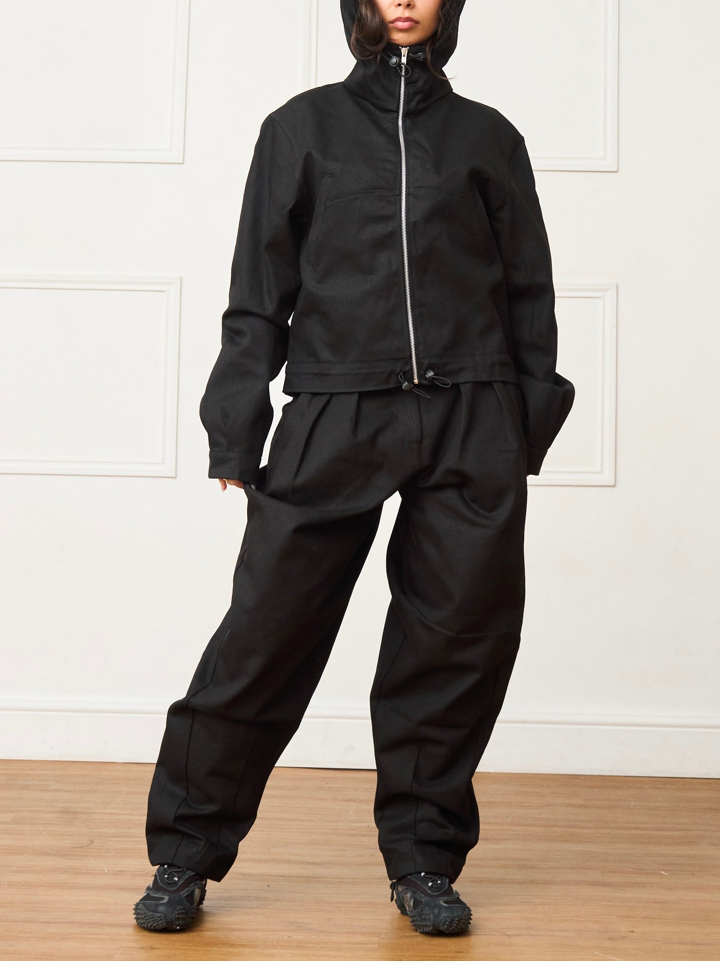 barrel jean - black denim