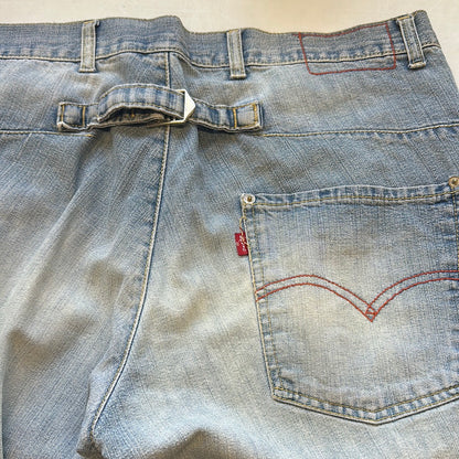 washed denim shorts by levi’s