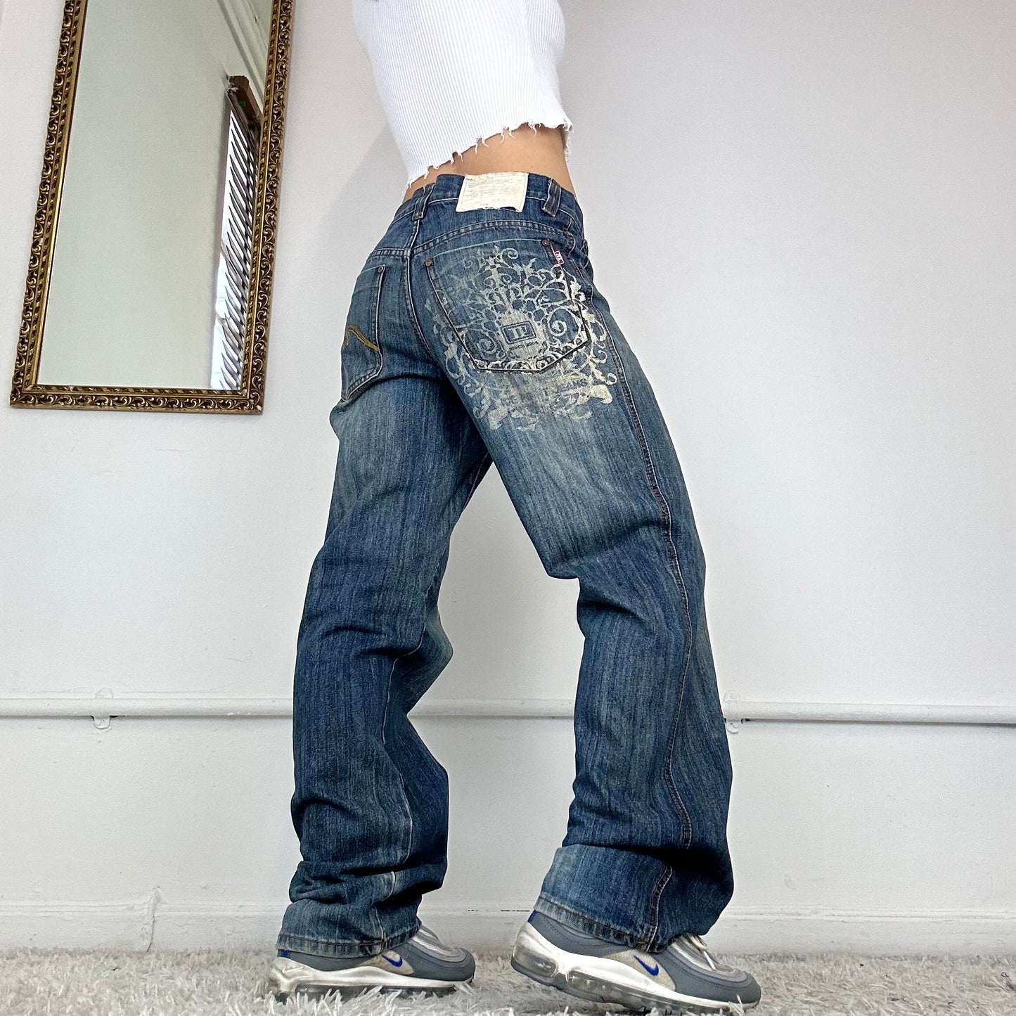 2000's ice point baggy jeans