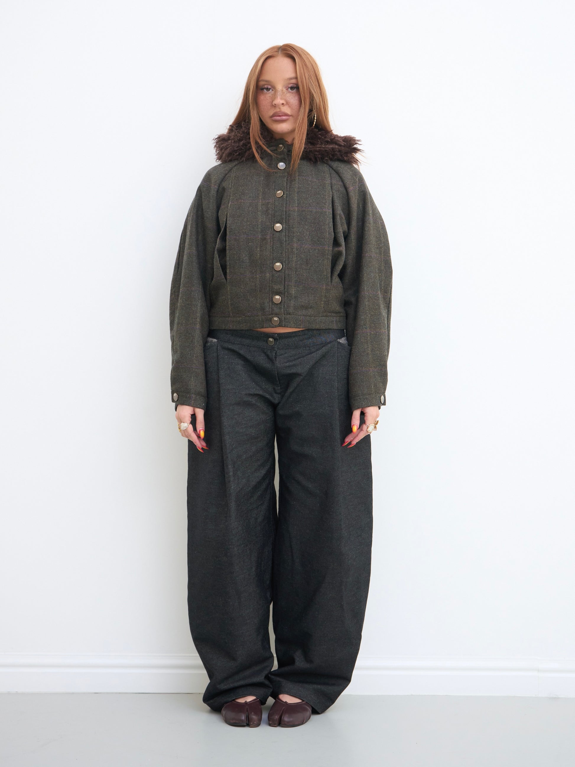 arden jacket - khaki wool