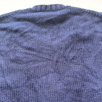 vintage navy polo knit jumper by ralph lauren