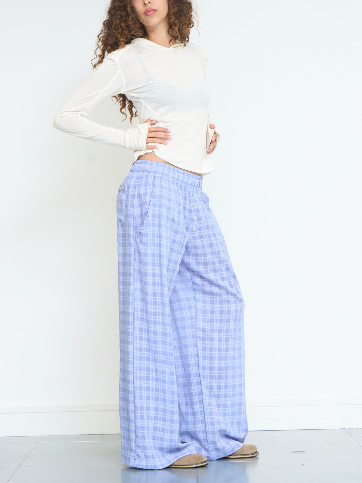 stevie trouser - periwinkle wool