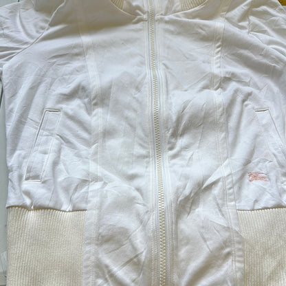 burberry white zip up jacket