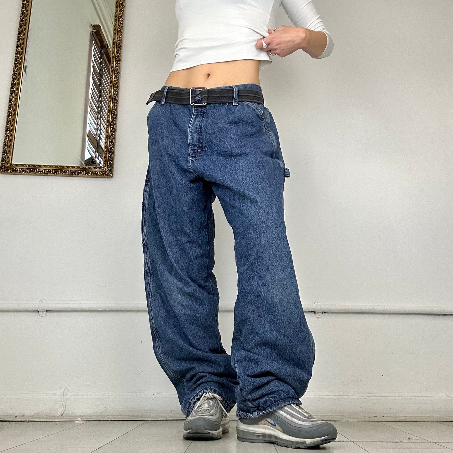 baggy cargo jeans by wrangler