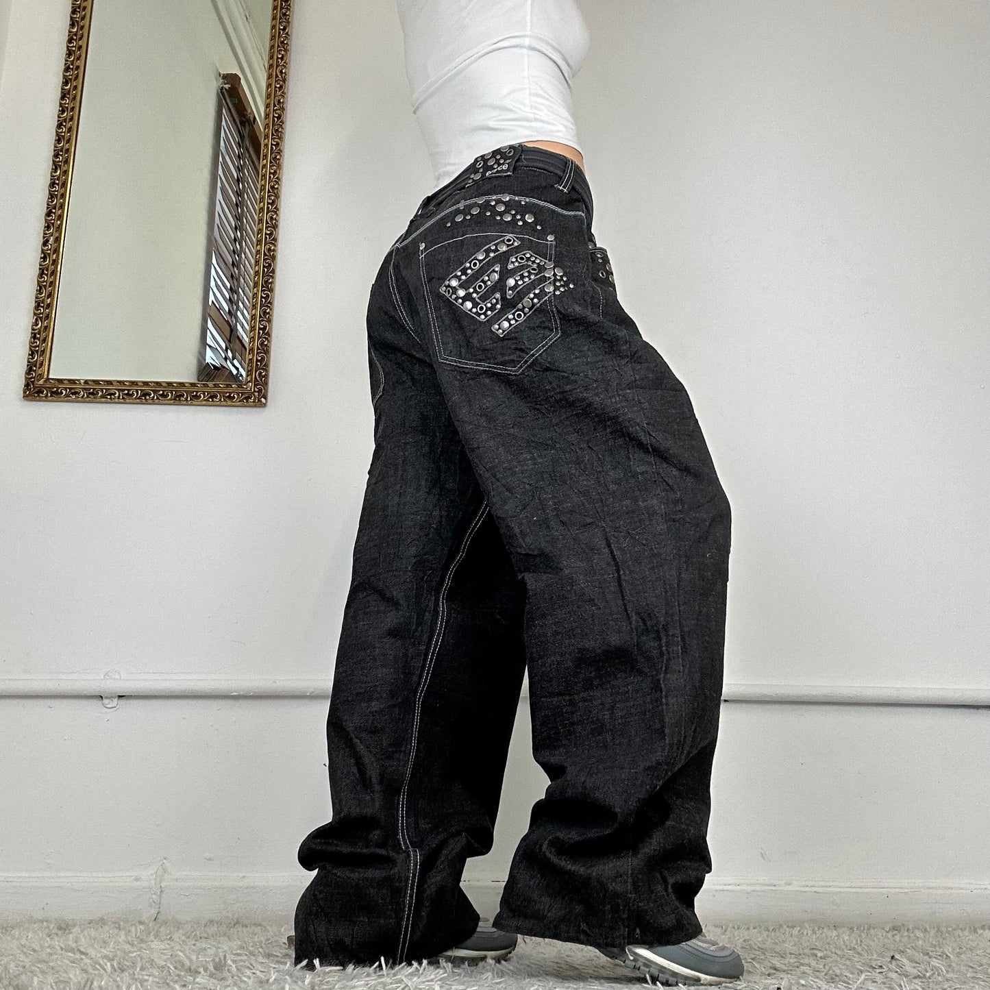 vintage baggy black jeans