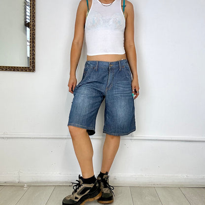 vintage blue denim jorts