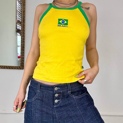 brazil flag tank top