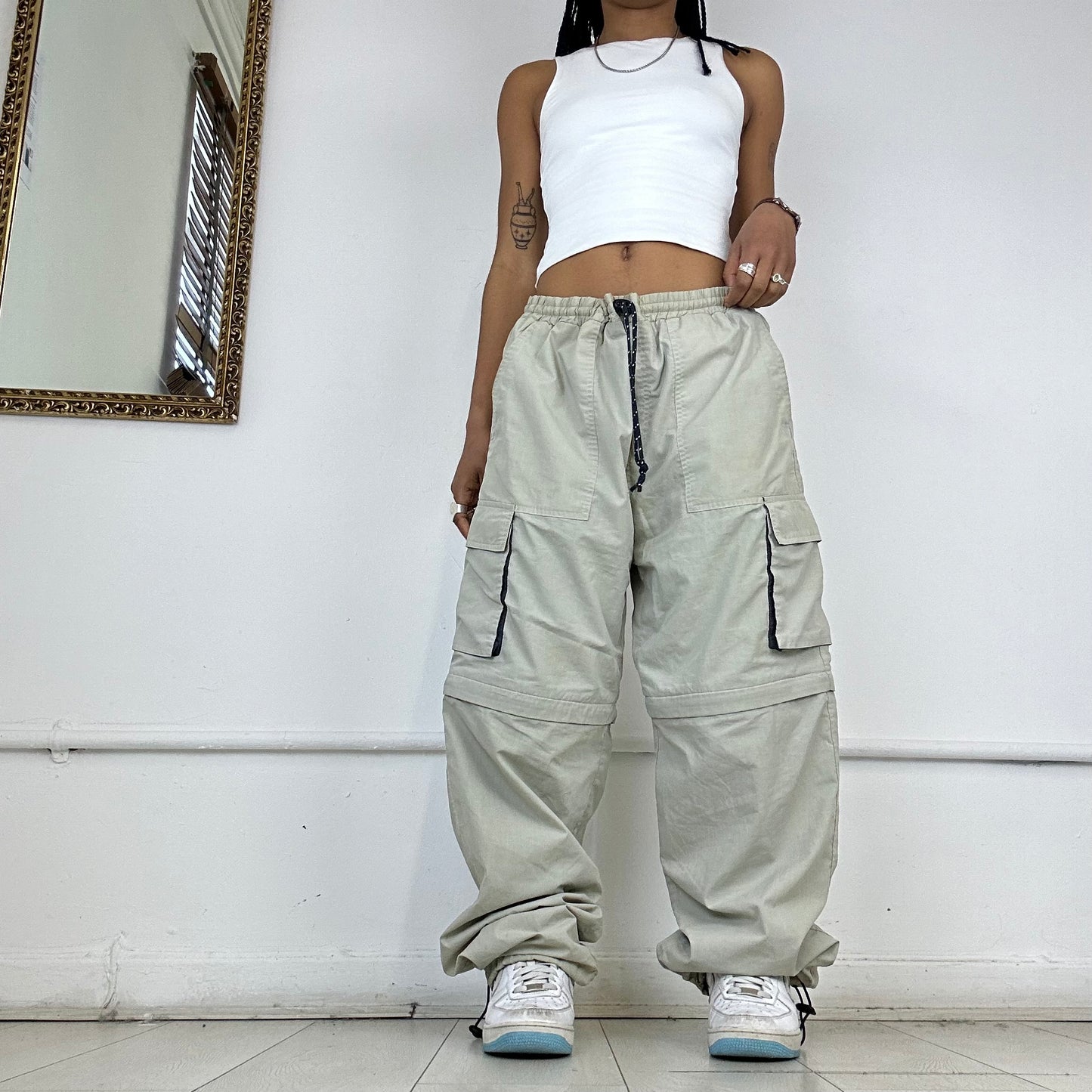 00's baggy cargo trousers/shorts